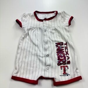 Texas Rangers Baseball Genuine Merchandise Baby Girl's Body Suit Size 3/6 Months